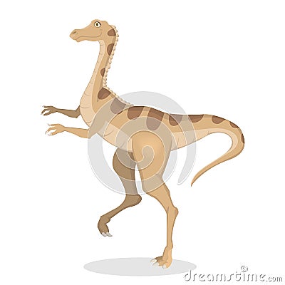 Gallimimus dinosaur isolated. Vector Illustration