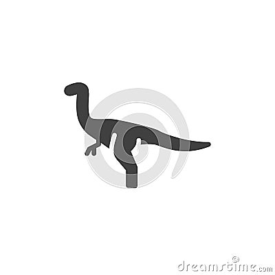 Gallimimus dinosaur vector icon Vector Illustration