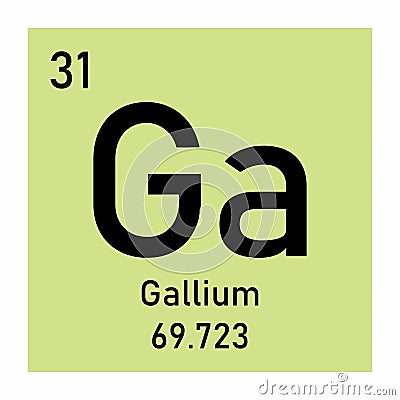 Gallium chemical element Stock Photo