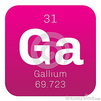 Gallium chemical element Vector Illustration