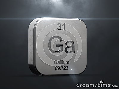Gallium element from the periodic table Stock Photo