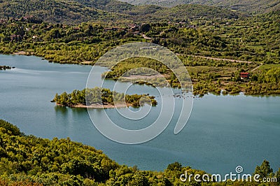 Gallo Matese, Campania, Italy. The lake Stock Photo