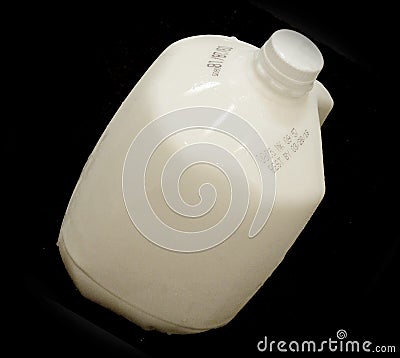 Gallon of Milk on Black Stock Photo