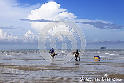 Gallop on the beach Editorial Stock Photo