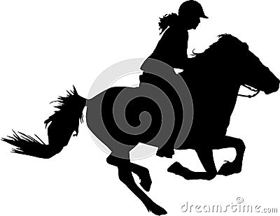 Icelandic horse silhouette ~ Cartoon Illustration