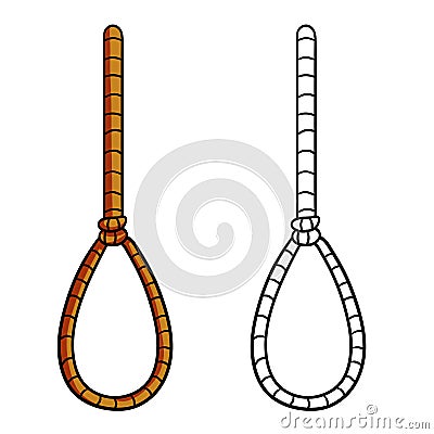Gallows. Execution and punishment. Symbol of death and suffocation Vector Illustration