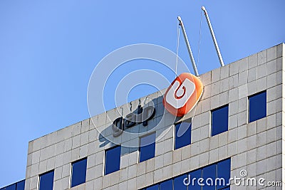 Galp headquarters in Torres de Lisboa Business Center Editorial Stock Photo