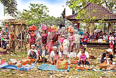 Galungan and Kuningan Ceremony, Balli, Indonesia Editorial Stock Photo