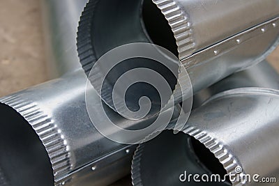 Galvanized pipe Stock Photo