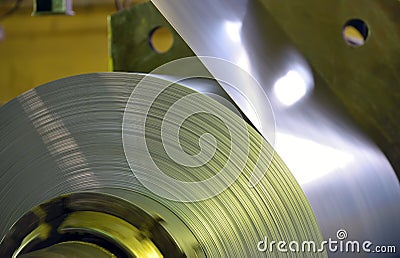 Galvanized steel coil Stock Photo