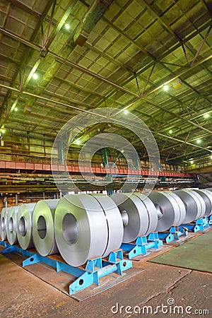 Galvanized steel coil Stock Photo