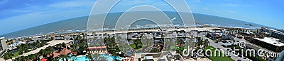 Galveston island Beach panoramic view Editorial Stock Photo