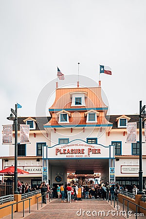 The Galveston Island Historic Pleasure Pier, in Galveston, Texas Editorial Stock Photo