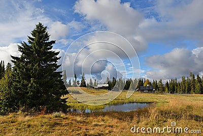 GalÃ¥ FjÃ¤llgÃ¥rd in sweden Stock Photo