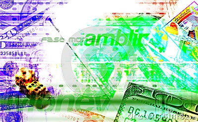 Gamble & Money Background texture Stock Photo