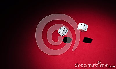 Gamble: throwing the dices Stock Photo