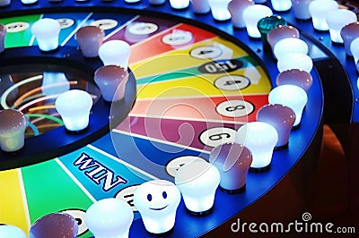 Gamble wheel win time Stock Photo