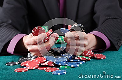 Gambler in game Stock Photo