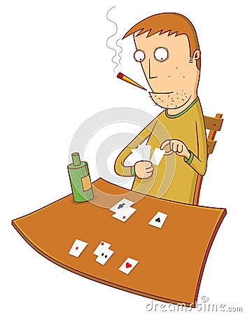 Gambler Vector Illustration