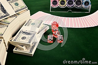 Gambling business is damaging to society and the economy. Stock Photo