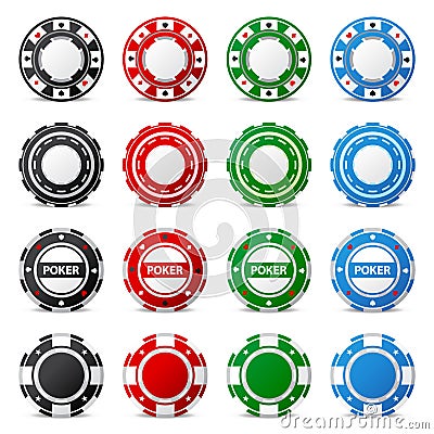 Gambling chips Vector Illustration