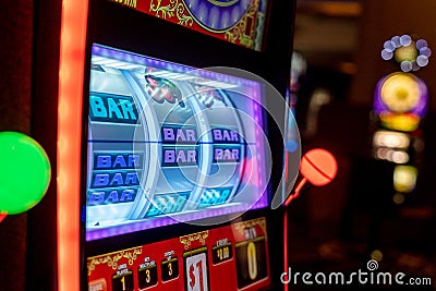 Gambling in the night & wins by Las Vegas. Nevada.. Editorial Stock Photo