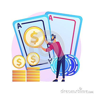 Gambling winnings vector concept metaphor. Vector Illustration