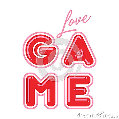 LOVE GAMES, DESIGN SPORTS T-SHIRTS Vector Illustration