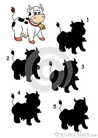 Game 31, the shade of the cow Cartoon Illustration