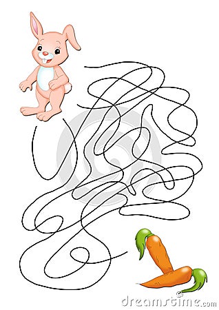 Game 48, the carrots Cartoon Illustration