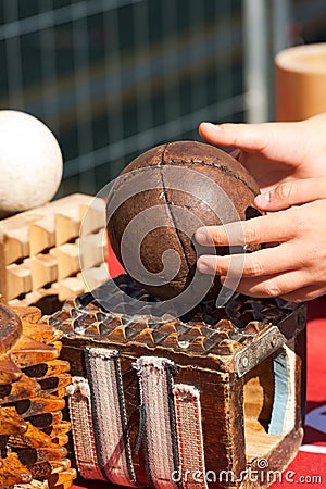 Game of the Ball with the Bracelet - Treia Italy Stock Photo