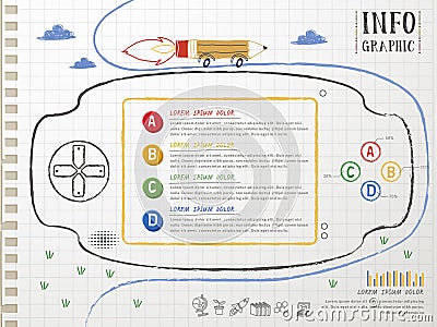 Game-based learning infographic Vector Illustration