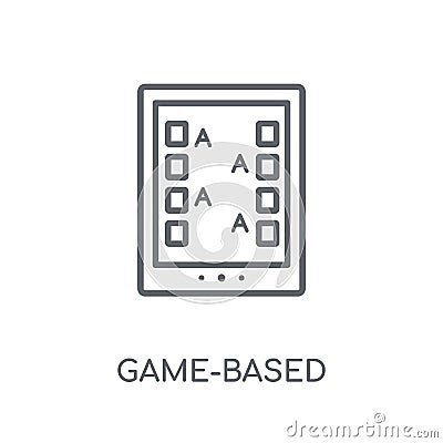 game-based learning linear icon. Modern outline game-based learn Vector Illustration