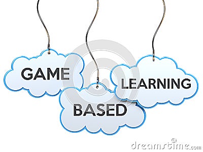 Game based learning on cloud banner Stock Photo