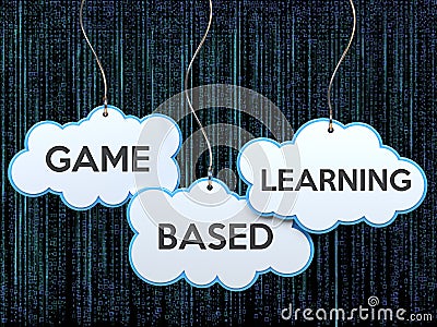 Game based learning on cloud banner Stock Photo