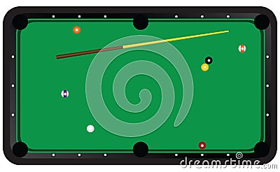 Game of billiards Vector Illustration