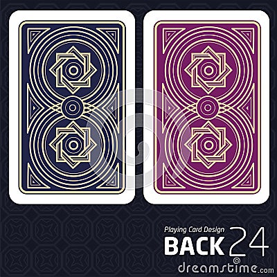 Card Back Abstract Pattern Background Underside Vector Illustration