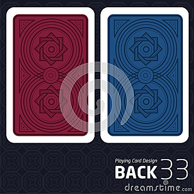 Card Back Abstract Pattern Background Underside Vector Illustration