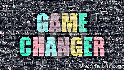 Game Changer Concept with Doodle Design Icons. Stock Photo