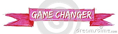 game changer ribbon Vector Illustration