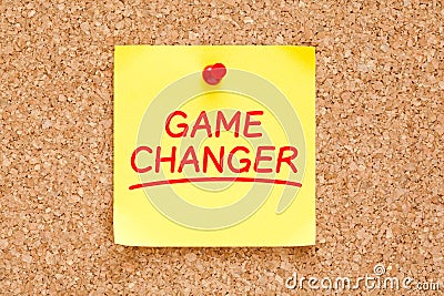 Game Changer Sticky Note Stock Photo