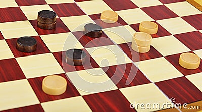 The game of checkers Stock Photo