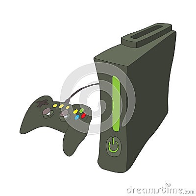 Game console icon, cartoon style Vector Illustration