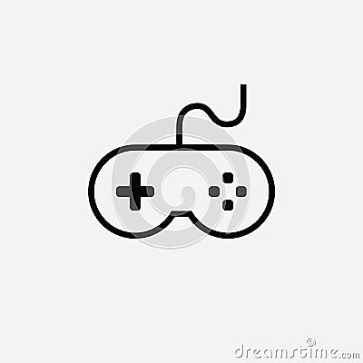 Game console icon. video gaming joystick. vector Cartoon Illustration