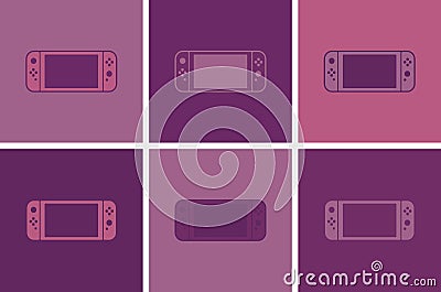 Game controller design template icon. Nintendo Switch. Gamepad. Pop Art Vector Illustration