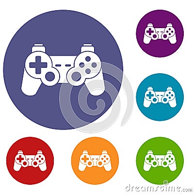 Game controller icons set Vector Illustration
