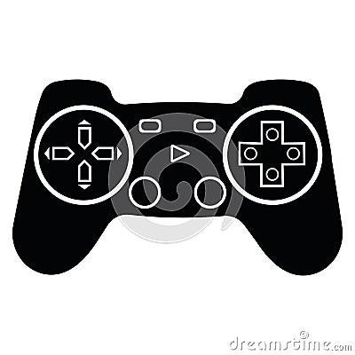 game controller joystick, isolated vector illustration icon stencil Vector Illustration