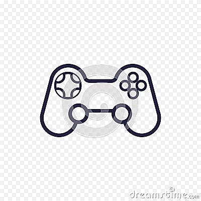 Game controller line icon. Vector Illustration