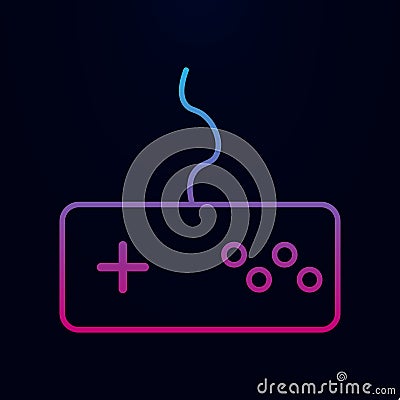 Game controller line nolan icon. Simple thin line, outline vector of web icons for ui and ux, website or mobile application Stock Photo