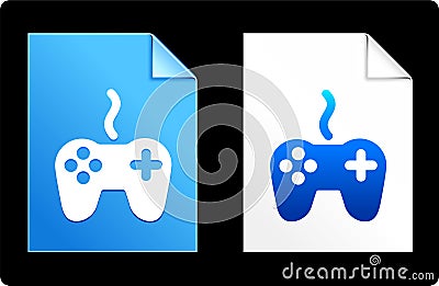 Game Controller on Paper Set Stock Photo